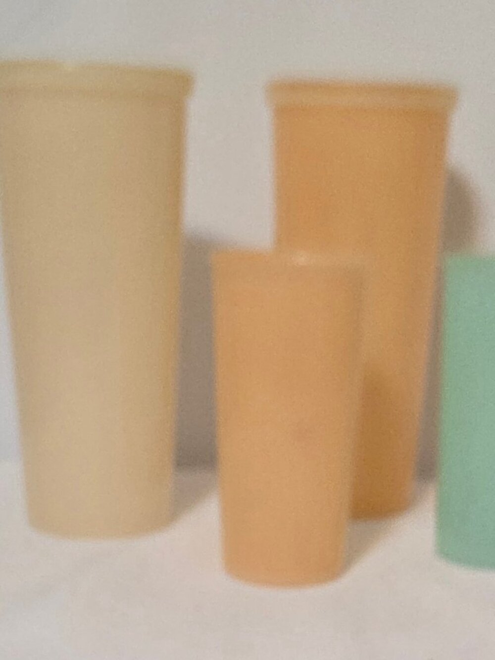 Vintage Tupperware Tall Pastel Tumblers - Set of 4 - Tupperware Tall Pastel Iced
